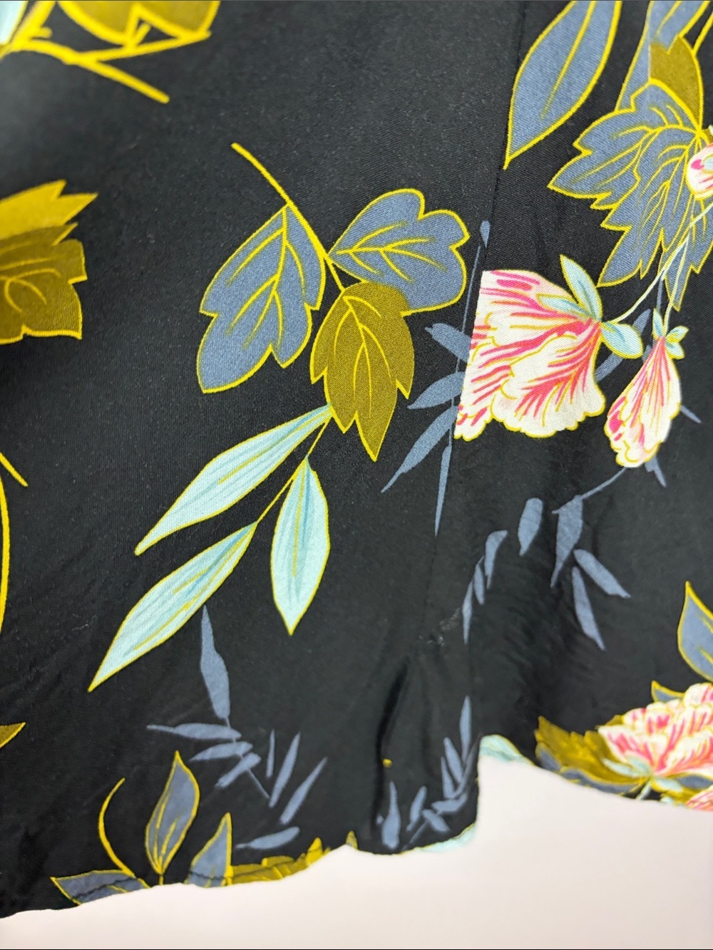 Papillon Floral Sleeveless Tunic Dress XS Black Viscose Pocket Top - Picture 11 of 13